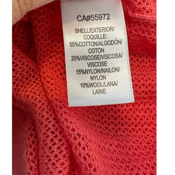 Laundry by Shelly Segal melon open knit summer sweater size Small - Picture 4 of 10